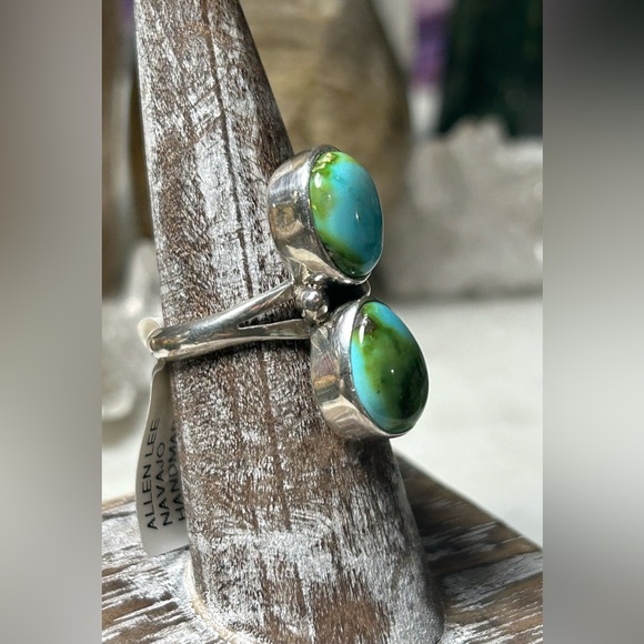 NWT Allen Lee Navajo Handmade SS Sonoran Gold Turquoise - Picture 6 of 10